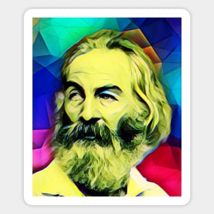 Walt Whitman Colourful Portrait | Walt Whitman Artwork 6 Magnet